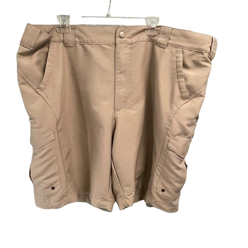 World Wide Sportsman Khaki Mens Fishing Shorts Size 46 Lightweight Tan